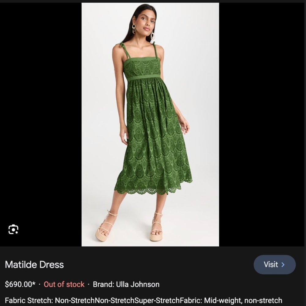 Ulla Johnson Matilde Green Dress